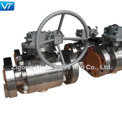 qualité  1500LB F316 Stainless Steel Flanged Ball Valve Gearbox Actuator 4 Inch F316 Ball Valve usine