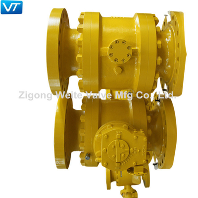 RPTFE a forgé le corps de scellage mou en acier de la valve WCC du robinet à tournant sphérique de flottement api 6D