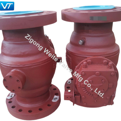 Le tourillon de l'acier au carbone WCB a monté la valve 10&quot; robinet à tournant sphérique 600LB